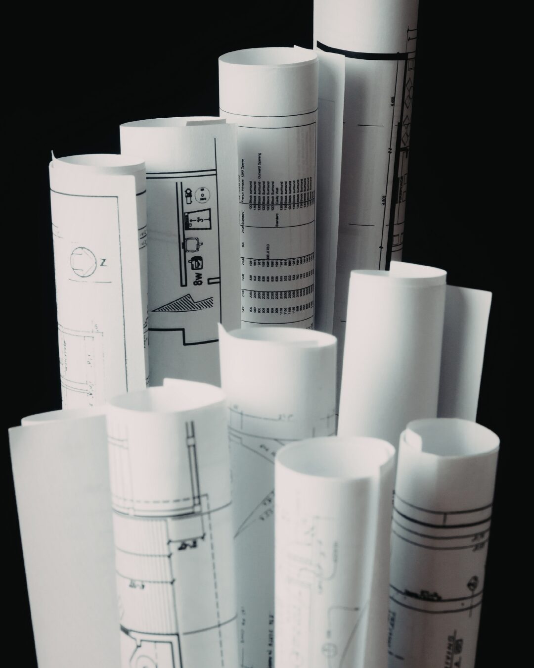 Collection of architectural blueprints for house plans